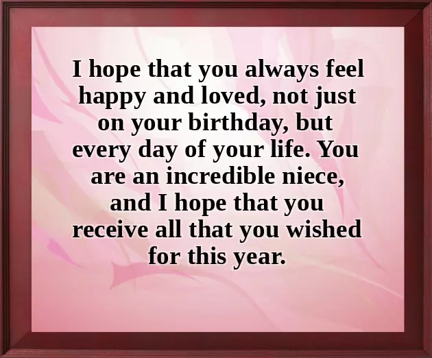 Words For A Niece On Her Birthday
