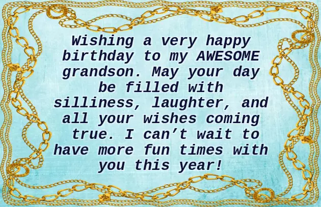 Wishes To Grandson