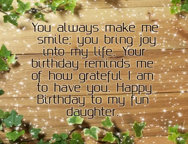 Happy Birthday Wishes From Daughter