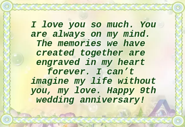 Happy 9Th Wedding Anniversary