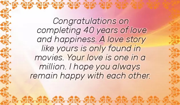 40Th Wedding Anniversary