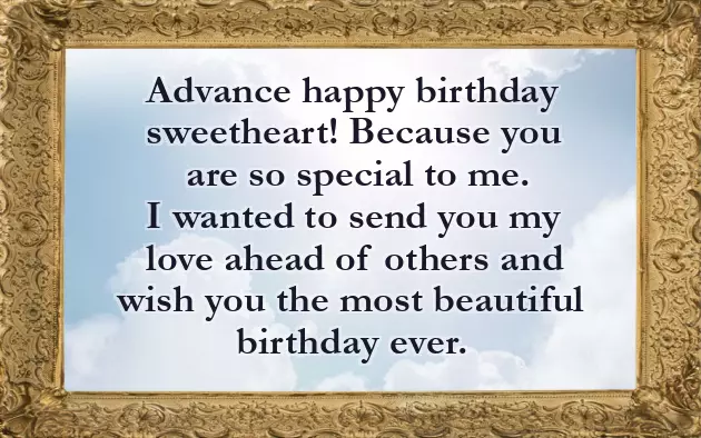 Advance Birthday Wishes Quotes Advance Birthday Wishes Quotes