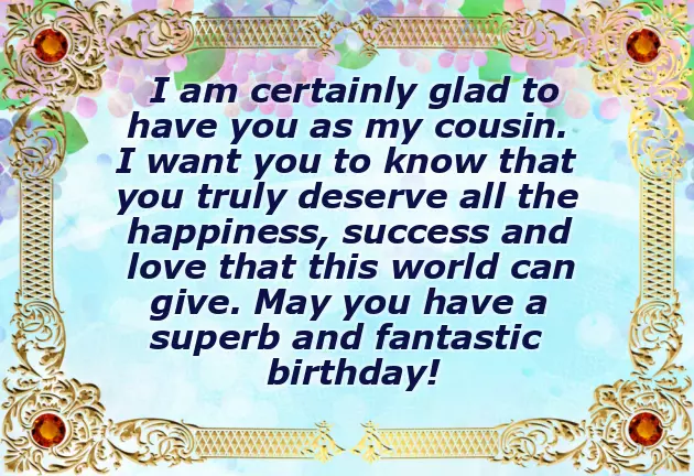 Best Cousin Birthday Wishes