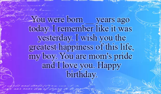 Congratulations To Parents On Their Son