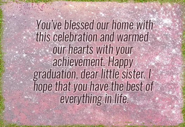 Convocation Wishes For Sister