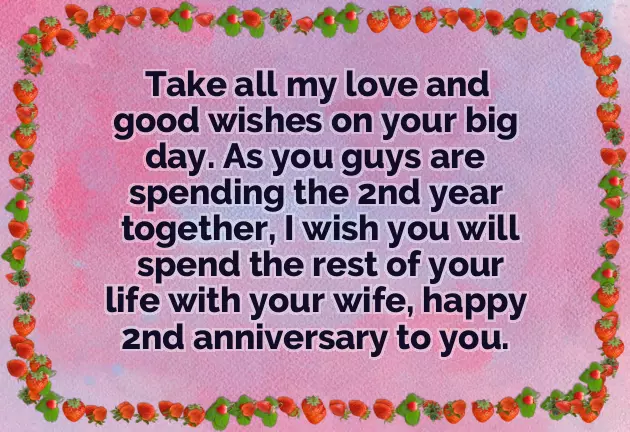2Nd Love Anniversary Wishes