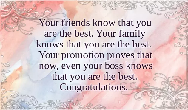 Congrats Message For Promotion
