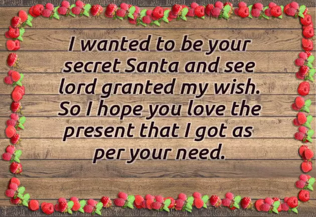Secret Santa Wishes Quotes