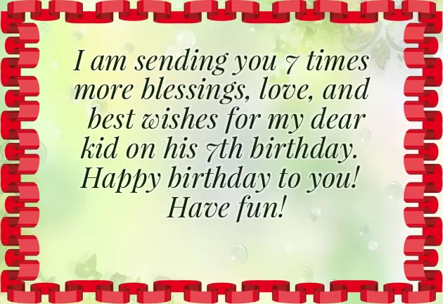 7Th Birthday Wishes For Girl