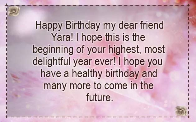 Happy Birthday Yara Quotes