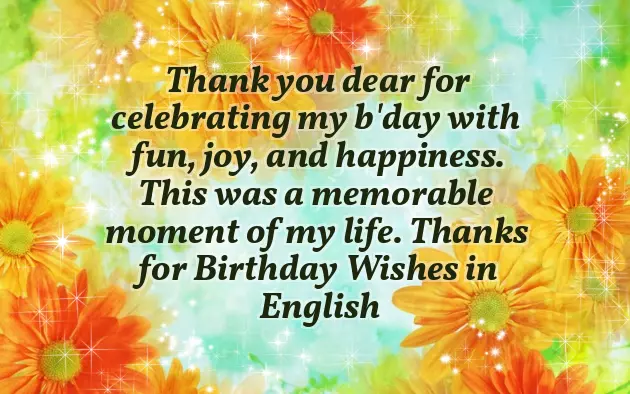 Appreciation For Birthday Wishes From Friends And Family