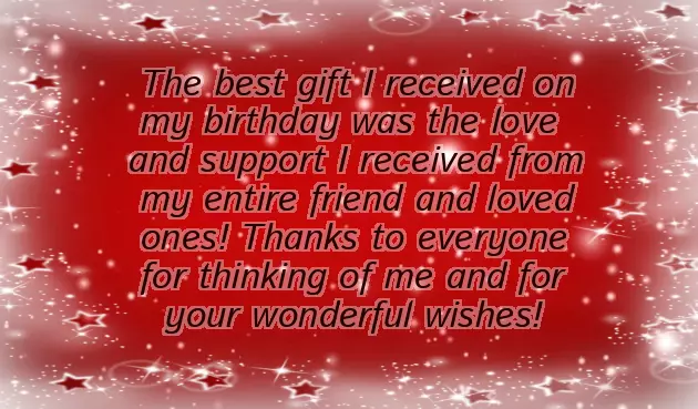 Appreciation For Birthday Wishes From Friends And Family