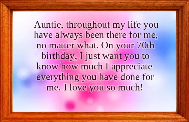 70Th Birthday Wishes For Aunt 70Th Birthday Wishes For Aunt