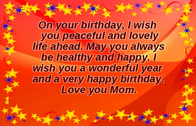Happy Birthday Mom Message