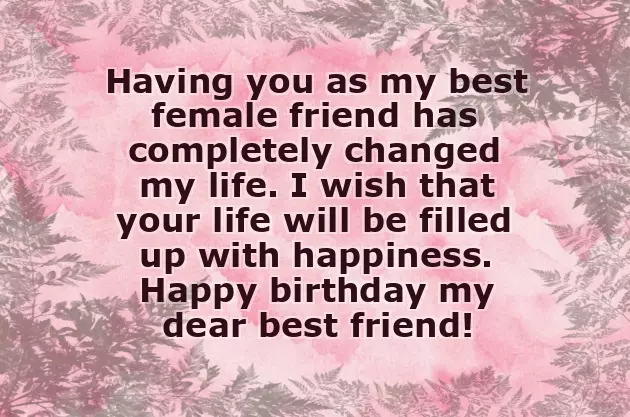 Short Birthday Wishes To A Female Friend