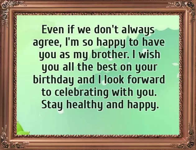 Birthday Thoughts For Big Brother