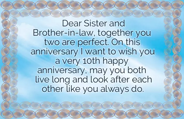 Tenth Wedding Anniversary