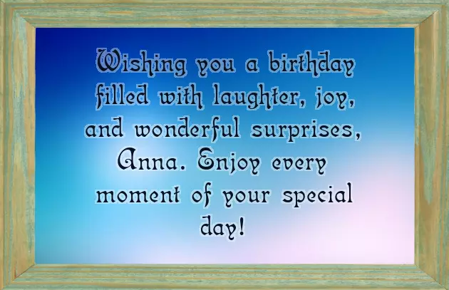 Wish You Happy Birthday Anna Wish You Happy Birthday Anna