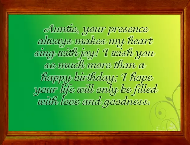 Birthday Wishes For An Aunt From Niece