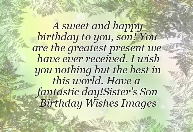 Happy Birthday To Sister Son