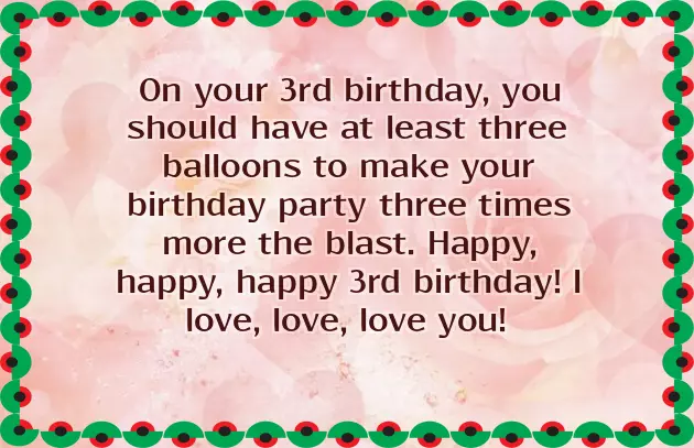 3Rd Birthday Wishes For Boy 3Rd Birthday Wishes For Boy