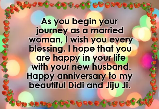 Happy Anniversary Wishes To Jiju And Didi