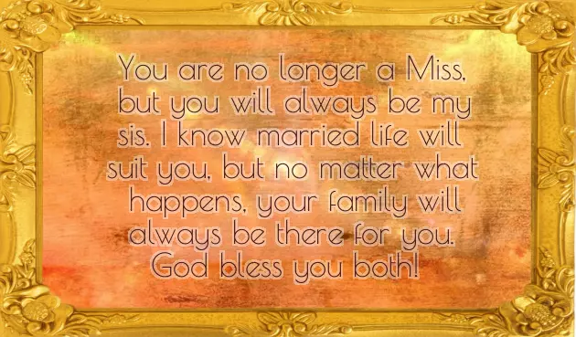 Wedding Wishes For Sister Messages