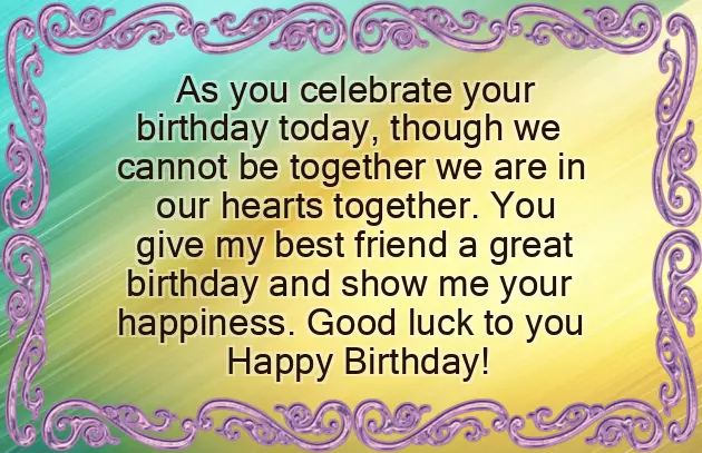 Birthday Wishes For Best Friend Female Far Away Birthday Wishes For Best Friend Female Far Away