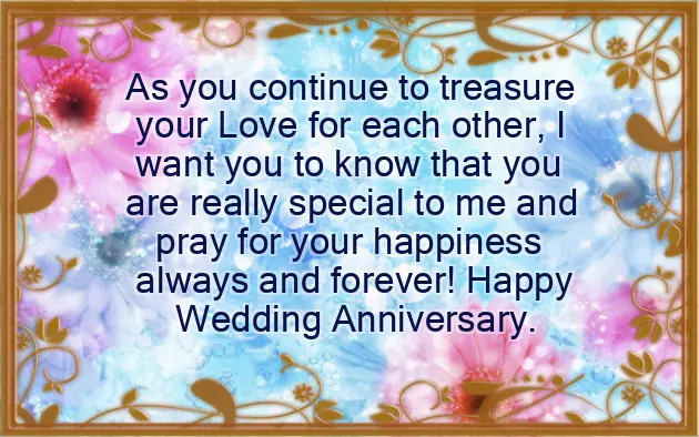 Wedding Anniversary Wishes To Friend In English