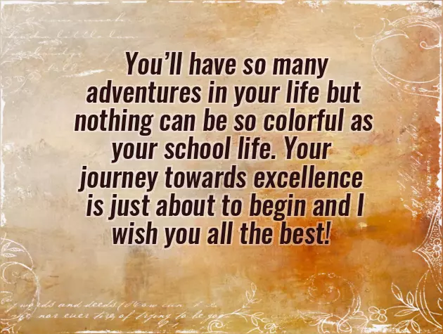 Best Wishes For New School Opening