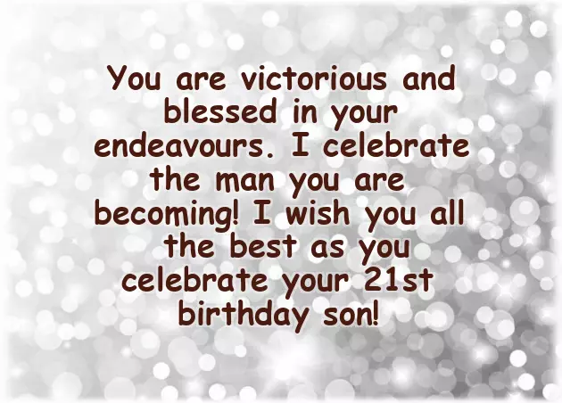 21St Birthday To My Son 21St Birthday To My Son