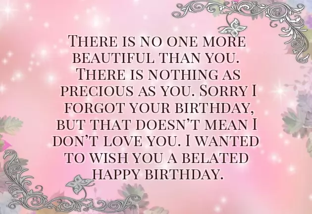 Sorry Birthday Wishes For Girlfriend