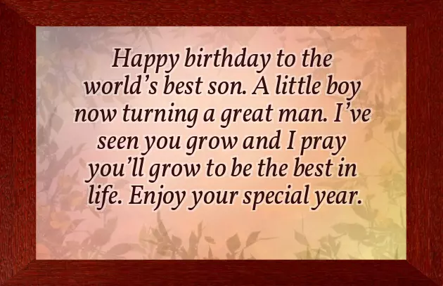 Happy Birthday From Parents To Son