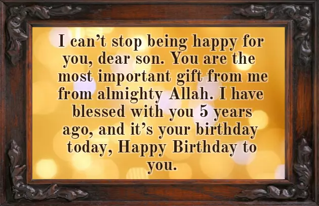 Happy 5 Birthday My Son
