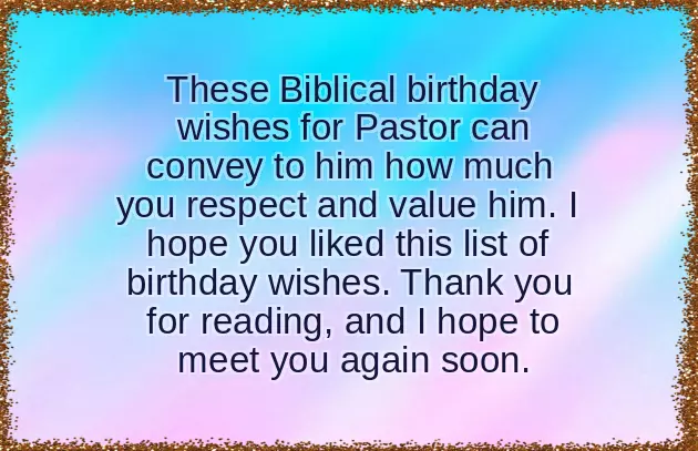 Pastor Birthday Wishes