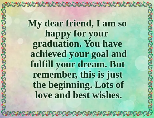 High School Graduation Wishes For Friend