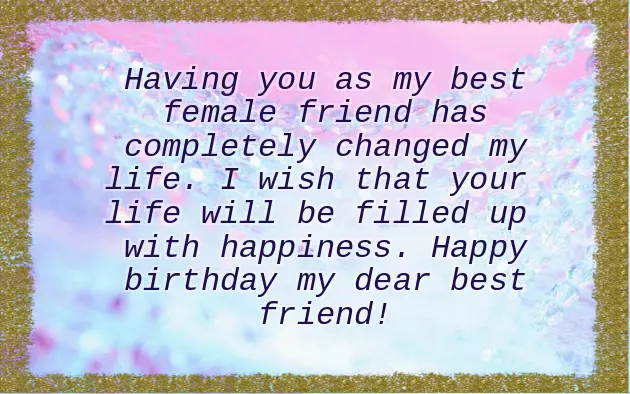 Birthday Wish For Good Female Friend