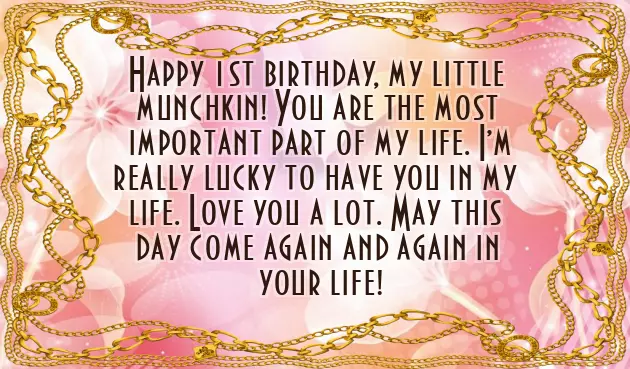 1St Year Birthday Wishes For Baby Girl