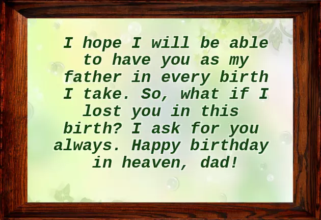 Happy Birthday To Passed Away Father