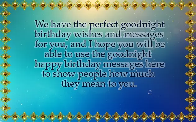 Good Night With Birthday Wishes
