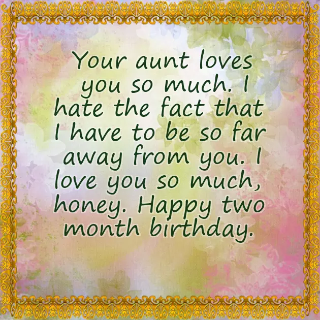 2 Months Old Baby Birthday Wishes