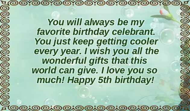 Grandson 5Th Birthday Wishes