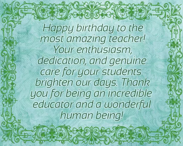 Birthday Wishes For Inspirational Teacher Birthday Wishes For Inspirational Teacher