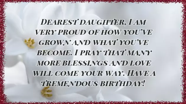 18 Year Old Daughter Birthday Wishes