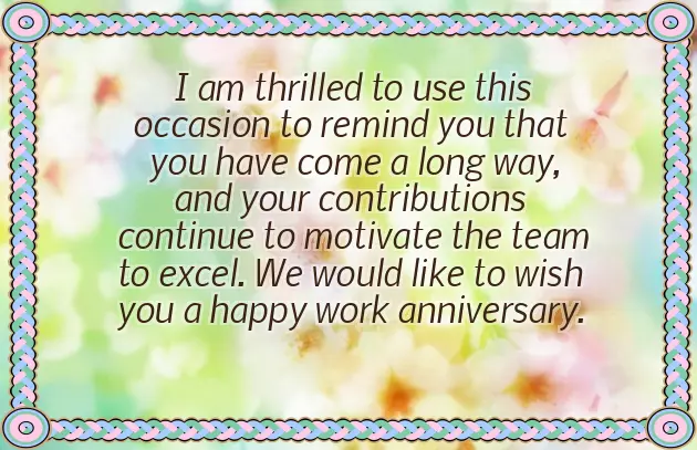 Congratulations To Coworker On Anniversary