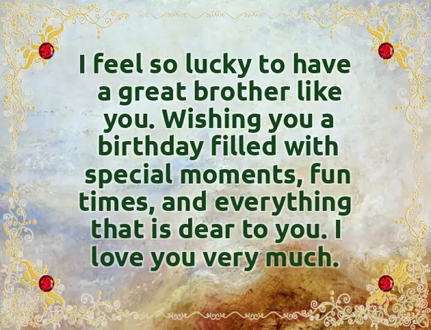 Heart Touching Birthday Wishes To Brother