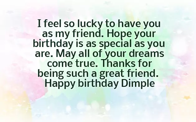 Happy Birthday Dimple Wishes
