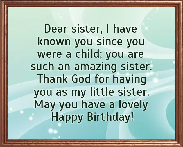 Happy Birthday Wishes For Baby Sister