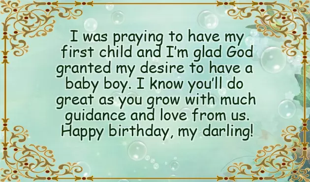 1St Birthday Wishes Son