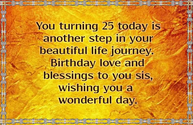 25Th Birthday Wishes